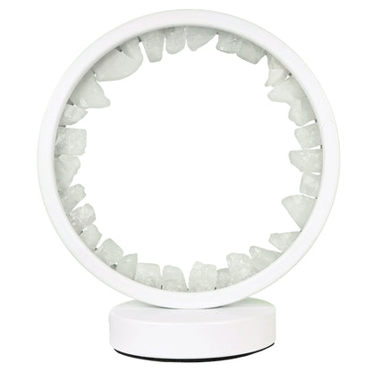 Clear Quartz Crystal Decorative Lamp with Warm LED Light