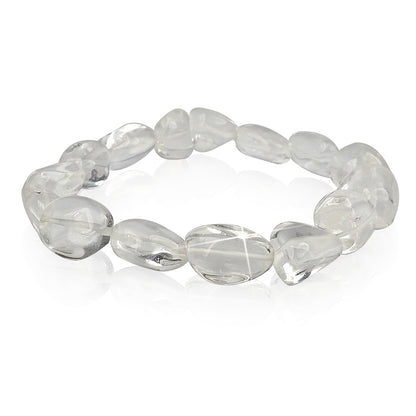 Clear Quartz Crystal Bracelet | Natural Healing Gemstone Bracelet for Clarity & Amplification