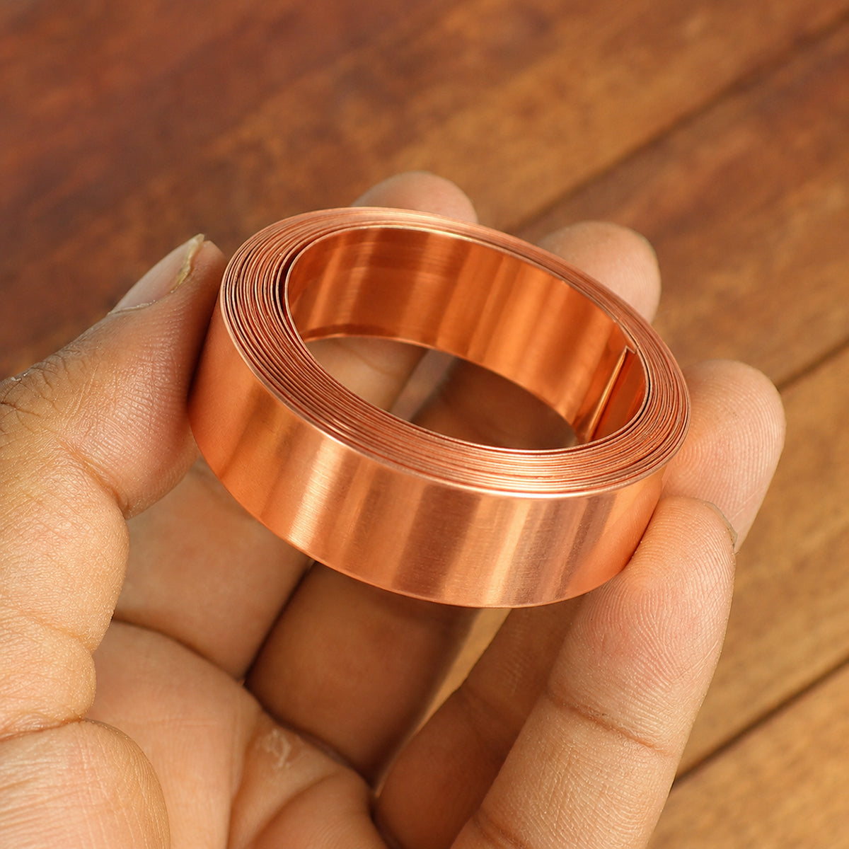 Copper Vastu Metal Strip 12.7 mm (0.5 Inch) × 8 Feet × 0.3 mm | Pure Copper Vastu Strip for Home, Office, Shop & Factory | Premium Copper Strip for Vastu Energy Balancing, Floor, Wall & Construction Applications