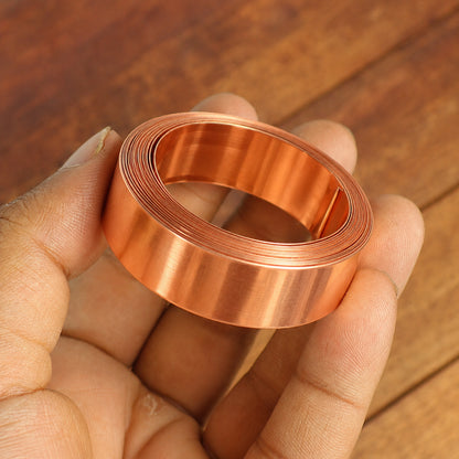 Copper Vastu Metal Strip 12.7 mm (0.5 Inch) × 8 Feet × 0.3 mm | Pure Copper Vastu Strip for Home, Office, Shop & Factory | Premium Copper Strip for Vastu Energy Balancing, Floor, Wall & Construction Applications
