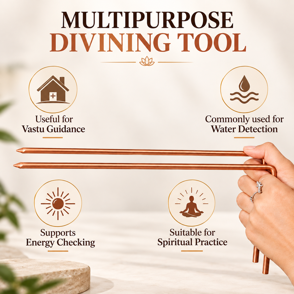 Copper Dowsing L Rods for Home Office Plot and Outdoor Use