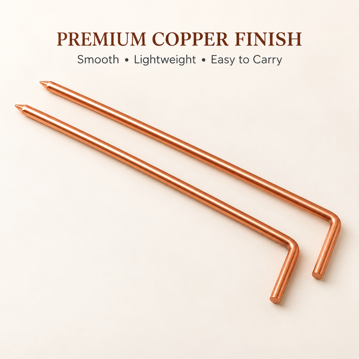 Copper Divining Rod Pair for Reiki Vastu and Spiritual Practices