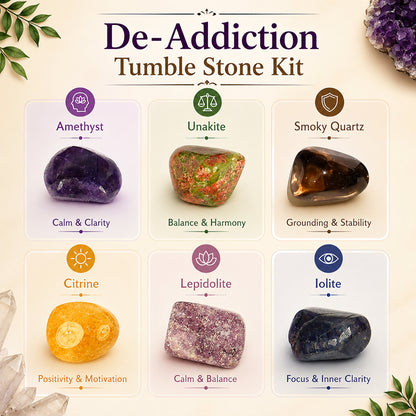 Premium Reiki Charged Healing Crystal Tumble Stone Kit for Manifestation, Chakra Balancing, Wealth, Education, Relationship, Protection, Health Booster, Stress Relief and Positive Energy Activation