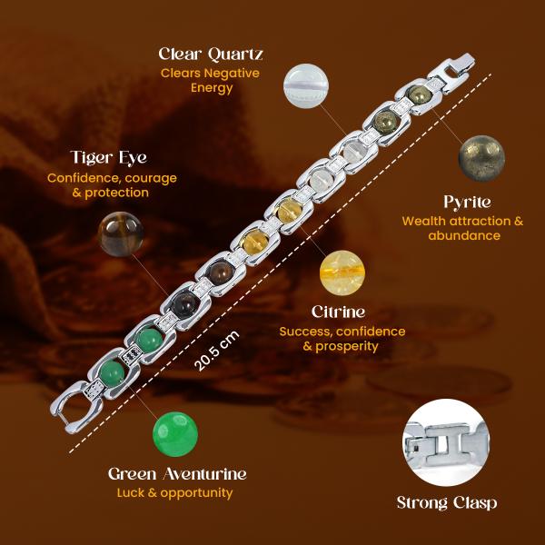 Prosperity and abundance metal bracelet for daily wear