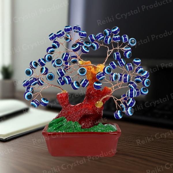 Blue Evil Eye Beads Tree for Negative Energy Protection