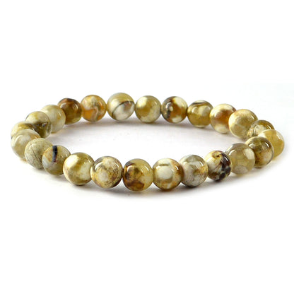 Fire Agate Crystal Bracelet | Natural Healing Gemstone Bracelet for Courage & Passion
