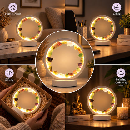 Fluorite Stone Lamp for Home Office and Study Room