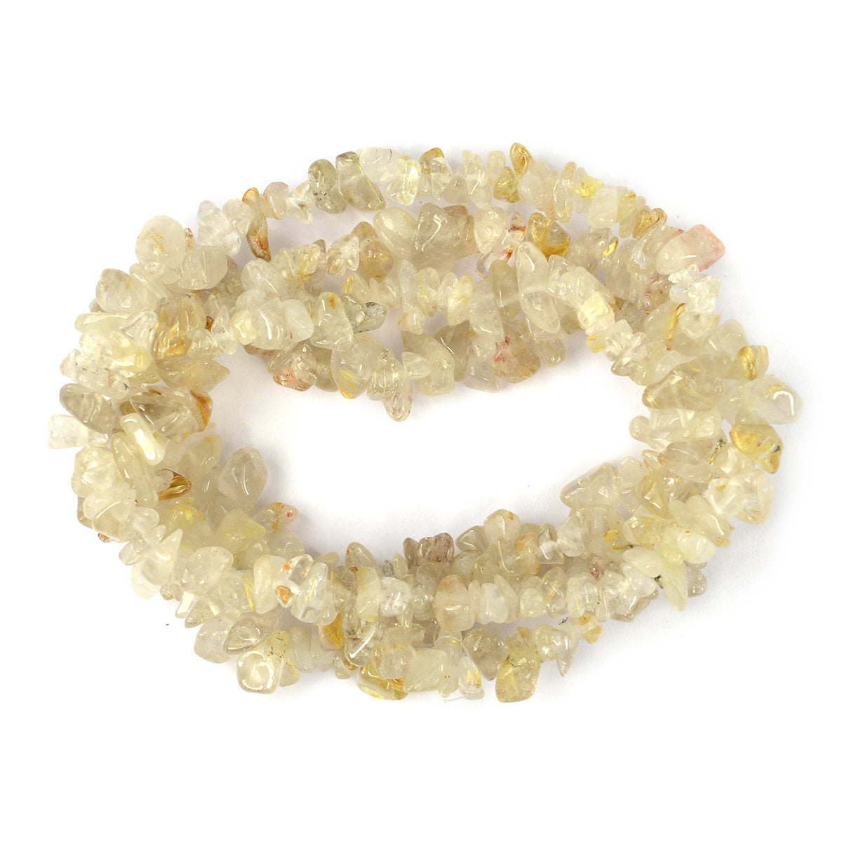 Golden Rutile Quartz Crystal Mala | Natural Healing Gemstone Necklace for Manifestation