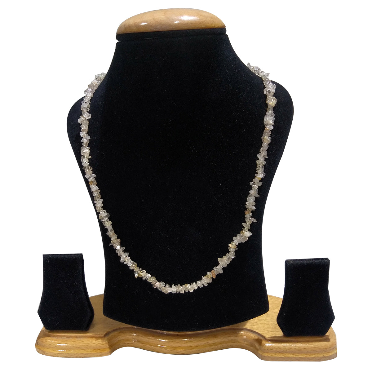 Golden Rutile Quartz Crystal Mala | Natural Healing Gemstone Necklace for Manifestation