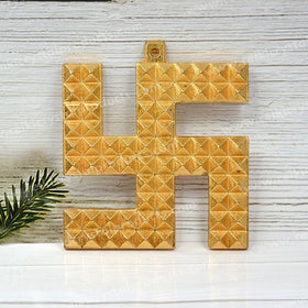 Golden Swastik Wall Hanging