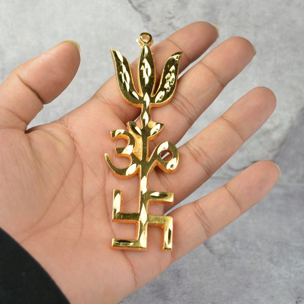 Golden Trishakti Wall Hanging