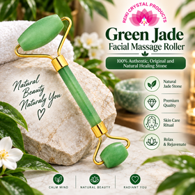 Natural Green Jade Facial Massage Roller for Face and Skin Care