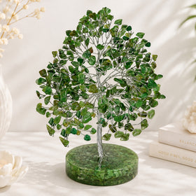 Natural Green Aventurine Crystal Tree with Natural Green Aventurine Chip Stone Base | Reiki Charged Money Tree for Wealth, Prosperity, Abundance & Positive Energy | Home & Office Décor | Vastu & Feng Shui