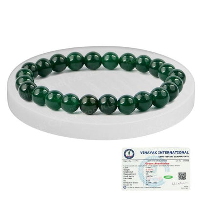 Certified Bracelet with Selenite Charging Plate Combo | Amethyst Citrine Tiger Eye Rose Quartz Sphatik Green Jade Pyrite Black Tourmaline Dhan Yog Money Magnet Bracelet