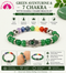 Green Aventurine & 7 Chakra with Hamsa Charm Bracelet