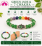 Green Jade & 7 Chakra with Hamsa Charm Bracelet