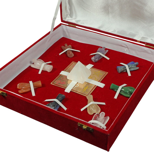 Natural Crystal Angel Grid Box Size 5 cm (2 inch)