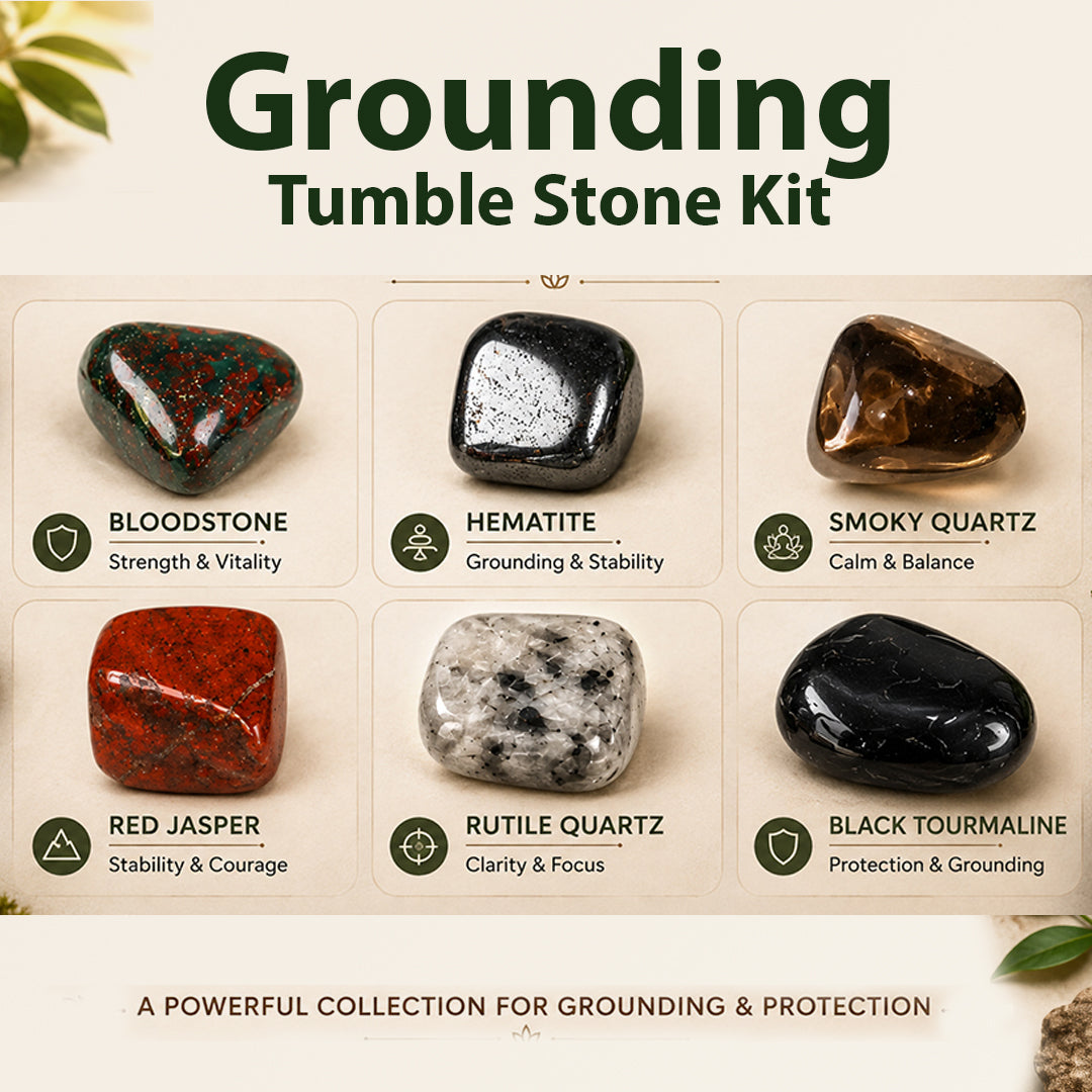 Premium Reiki Charged Healing Crystal Tumble Stone Kit for Manifestation, Chakra Balancing, Wealth, Education, Relationship, Protection, Health Booster, Stress Relief and Positive Energy Activation
