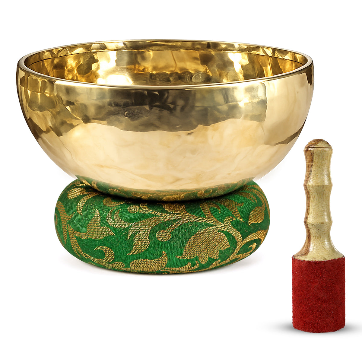 Handmade Pure Brass Tibetan Singing Bowl Set