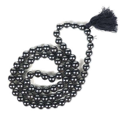 Hematite Crystal Mala | Natural Grounding & Protection Gemstone Necklace