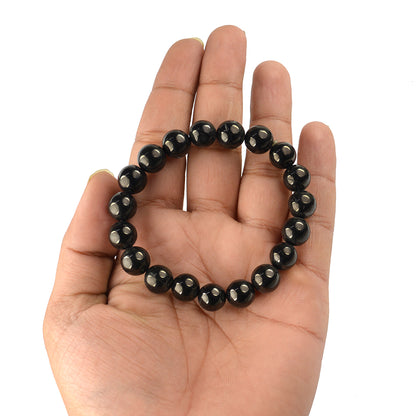 Jet Crystal Bracelet | Natural Healing Gemstone Bracelet for Protection & Purification