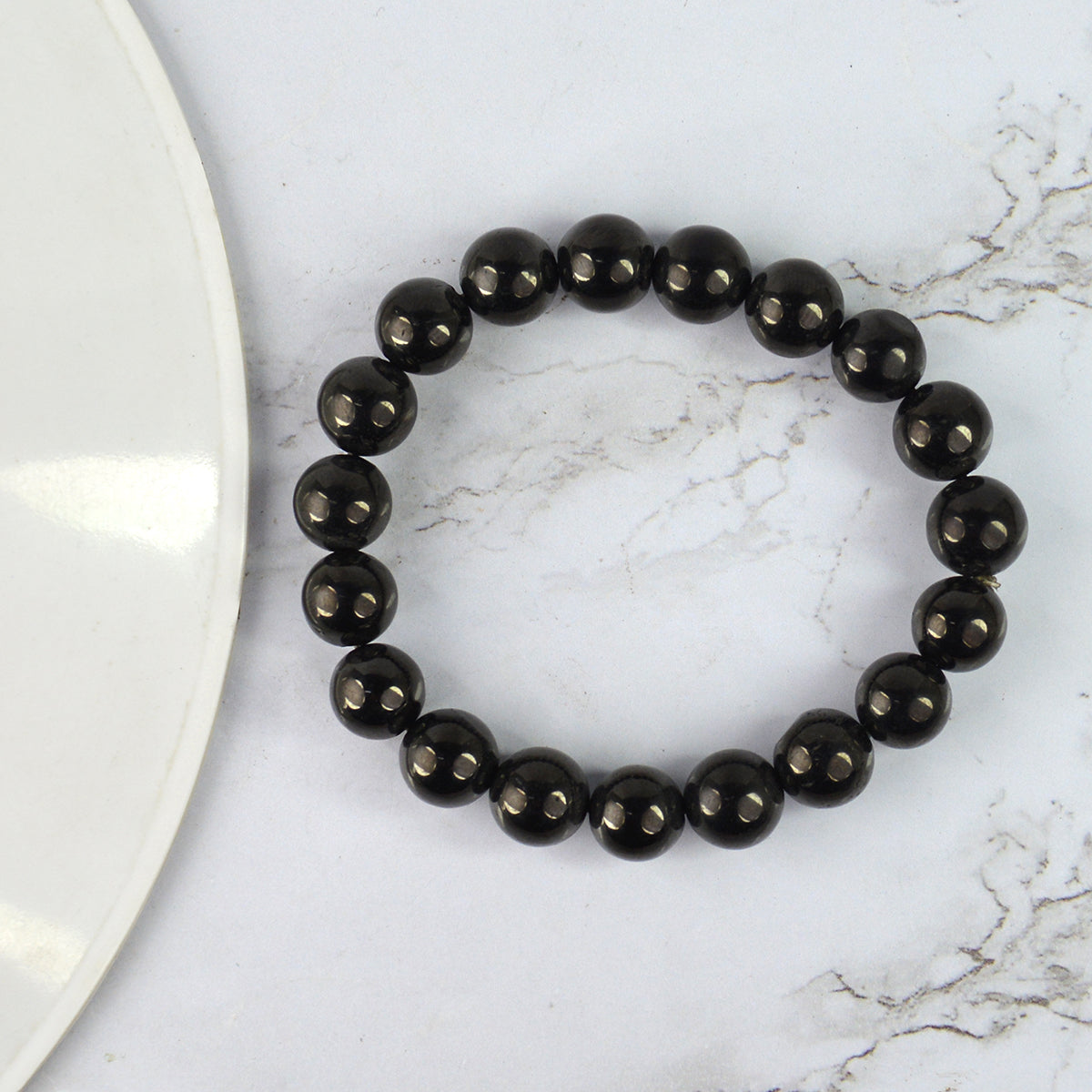 Jet Crystal Bracelet | Natural Healing Gemstone Bracelet for Protection & Purification