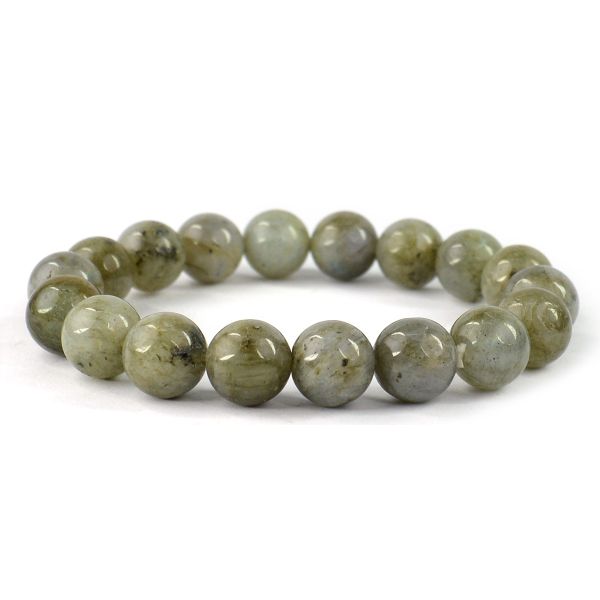 Labradorite 10 mm Round Bead Bracelet for Protection, Intuition, Transformation
