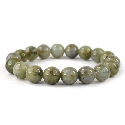 Labradorite 10 mm Round Bead Bracelet for Protection, Intuition, Transformation