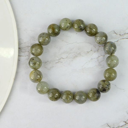 Labradorite 10 mm Round Bead Bracelet for Protection, Intuition, Transformation & Strength