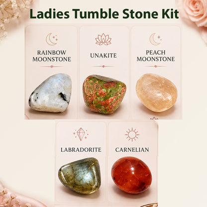 Premium Reiki Charged Healing Crystal Tumble Stone Kit for Manifestation, Chakra Balancing, Wealth, Education, Relationship, Protection, Health Booster, Stress Relief and Positive Energy Activation