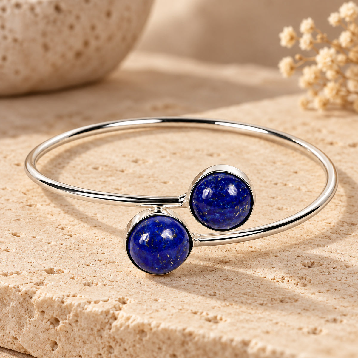 Lapis Lazuli Cuff Bangle Bracelet