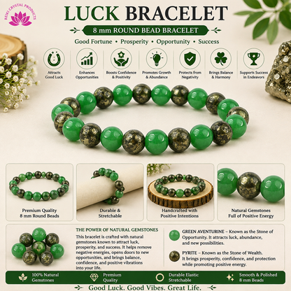 Energized AAA Natural Stone Bracelet 8mm – Custom Purpose Crystal Beads Bracelet for Wealth, Education, Confidence, Relationship, Will Power, Protection & Abundance Energy