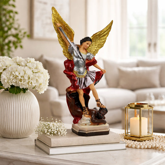St. Michael Archangel Statue/Figurine Size 30 cm | Angel of Protection & Courage | Spiritual Religious Home Décor for Divine Protection, Strength & Blessings