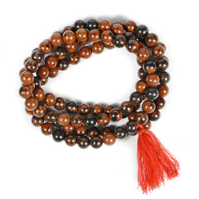 Mahogany Obsidian Crystal Mala | Natural Protection & Grounding Gemstone Necklace