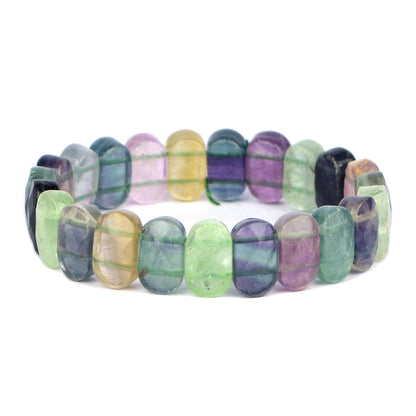 Multi Fluorite Crystal Bracelet | Natural Healing Gemstone Bracelet for Clarity & Balance