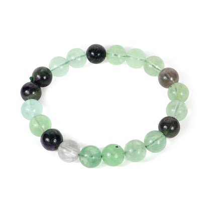 Multi Fluorite Crystal Bracelet | Natural Healing Gemstone Bracelet for Clarity & Balance