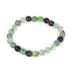 Multi Fluorite Crystal Bracelet | Natural Healing Gemstone Bracelet for Clarity & Balance