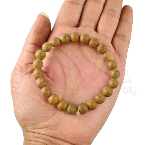 Natural Bodhi Bead 8 mm Round Bead Bracelet for Peace, Mindfulness, Spiritual Growth & Meditation