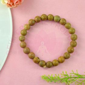 Natural Bodhi Bead 8mm Round Bead Bracelet for Peace, Mindfulness, Spiritual Growth & Meditation | Reiki Charged Bracelet for Men & Women