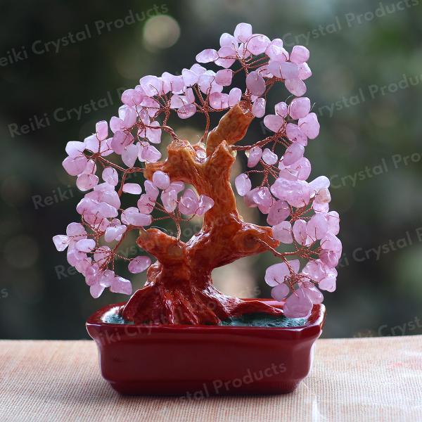 rose quartz tree