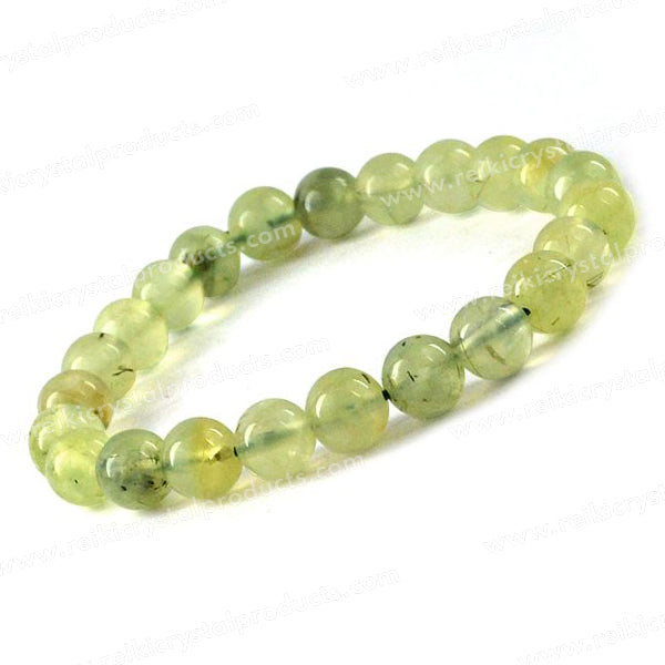 Natural Epidote 8 mm Round Bead Bracelet for Growth, Prosperity, Emotional Balance & Positive Energy | Reiki Charged Gemstone Bracelet for Men & Women