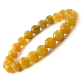 Natural Golden Quartz 8mm bead bracelet Reiki charged for positivity and clarity