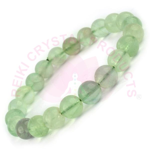 Natural Green Fluorite 8 mm Round Bead Bracelet for Focus, Mental Clarity, Emotional Balance & Positive Energy  Crystal Bracelet