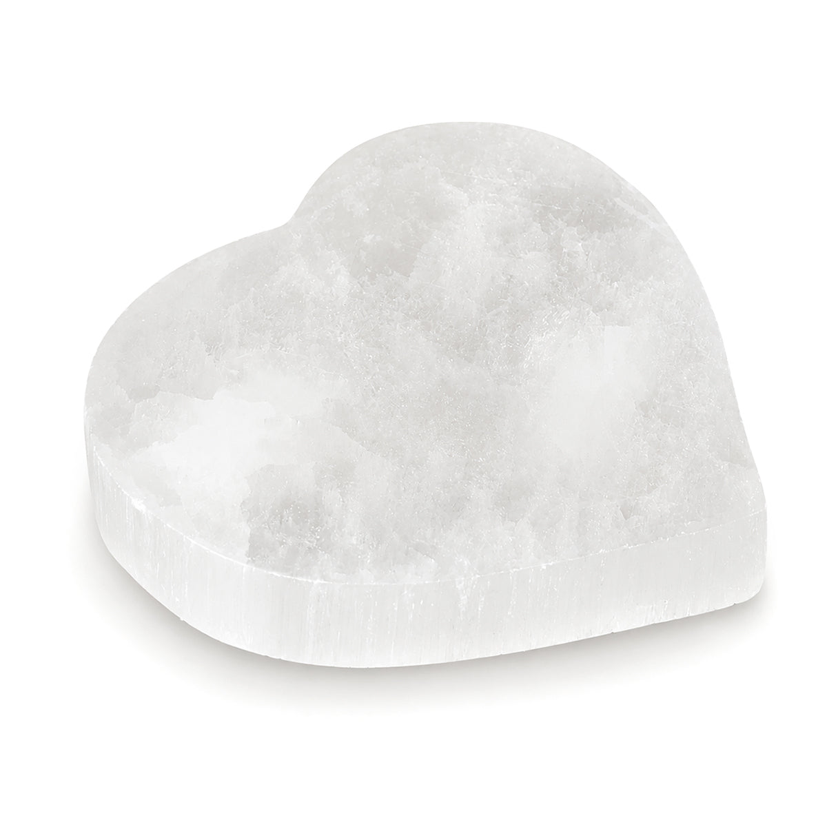 Natural Selenite Heart Charging Plate 8 cm | Selenite Crystal Charging Disc for Crystal Cleansing, Energy Charging, Meditation, Vastu & Home Décor