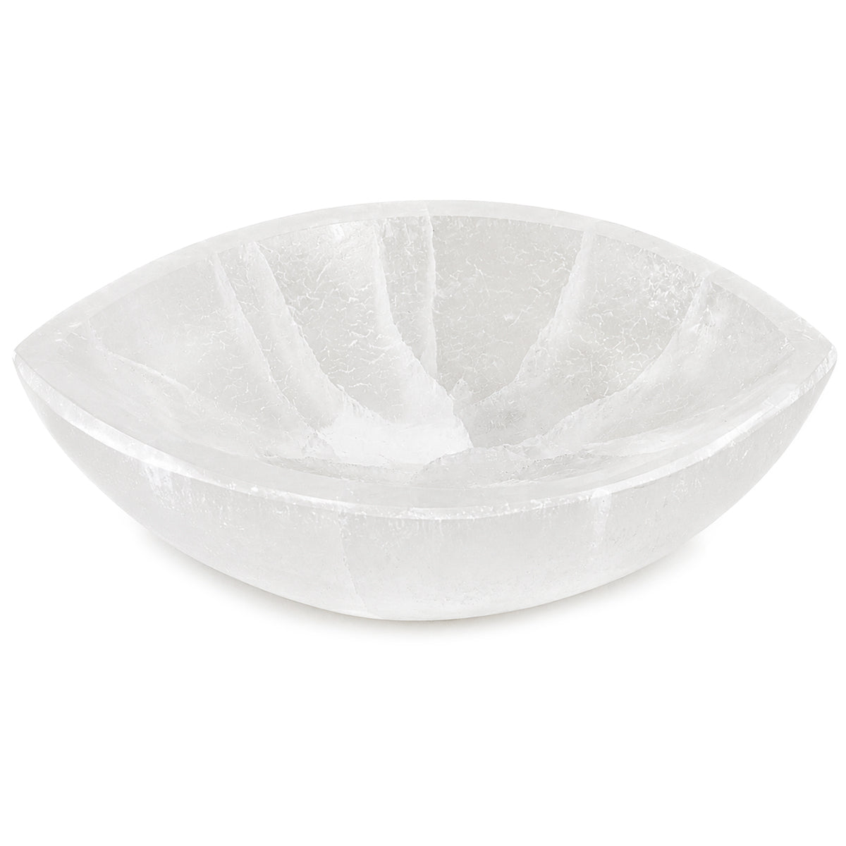 Natural Selenite Oval Bowl