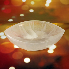 Natural Selenite Oval Bowl 10 cm | Crystal Charging Bowl for Cleansing, Charging Crystals, Jewelry, Home Décor, Meditation, Reiki, Vastu & Feng Shui