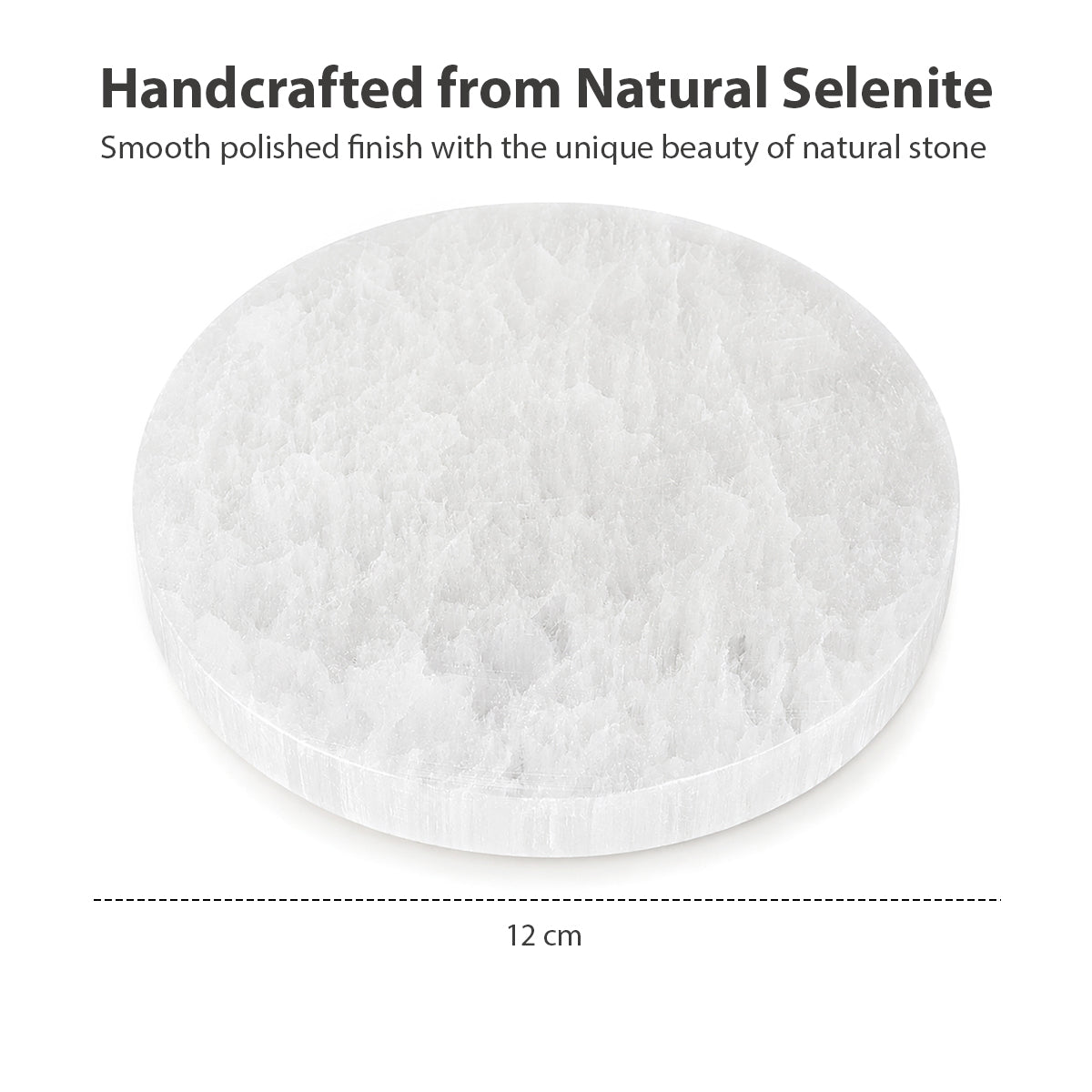 Natural Selenite Round Charging Plate