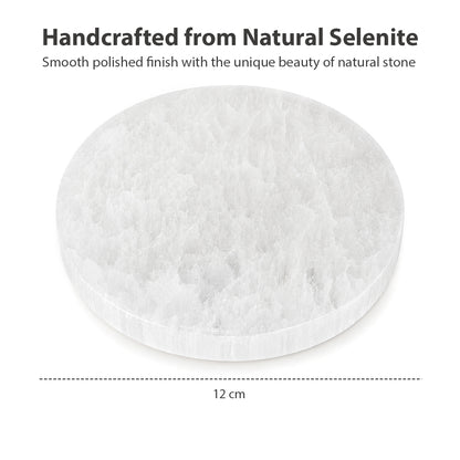 Natural Selenite Round Charging Plate