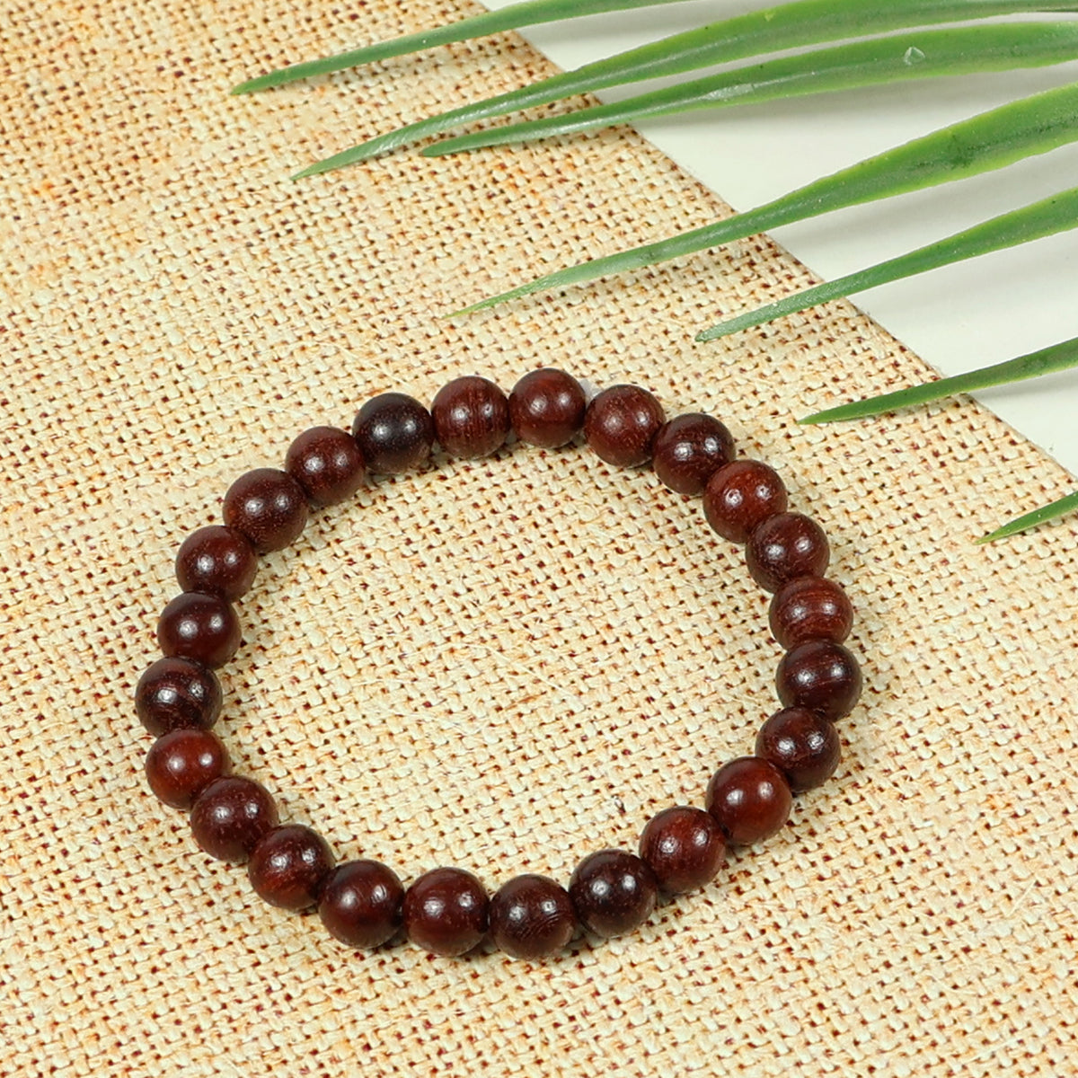 Natural Wood 8 mm Round Bead Bracelet for Calmness, Mindfulness, Balance & Everyday Style | Reiki Charged Wooden Bead Bracelet for Men & Women