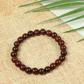 Natural Wood 8 mm Round Bead Bracelet for Calmness, Mindfulness, Balance & Everyday Style | Reiki Charged Wooden Bead Bracelet for Men & Women